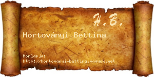 Hortoványi Bettina névjegykártya